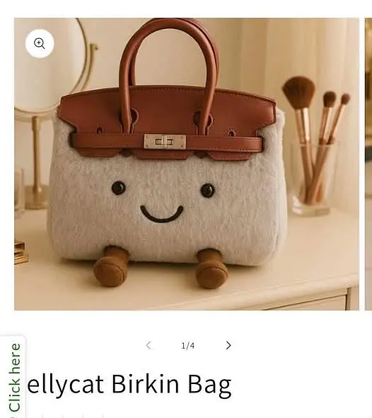 超萌關穎同款翻玩毛絨絨精靈bk鉑金包