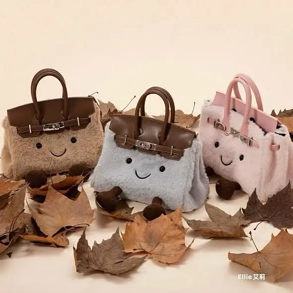 超萌關穎同款翻玩毛絨絨精靈bk鉑金包