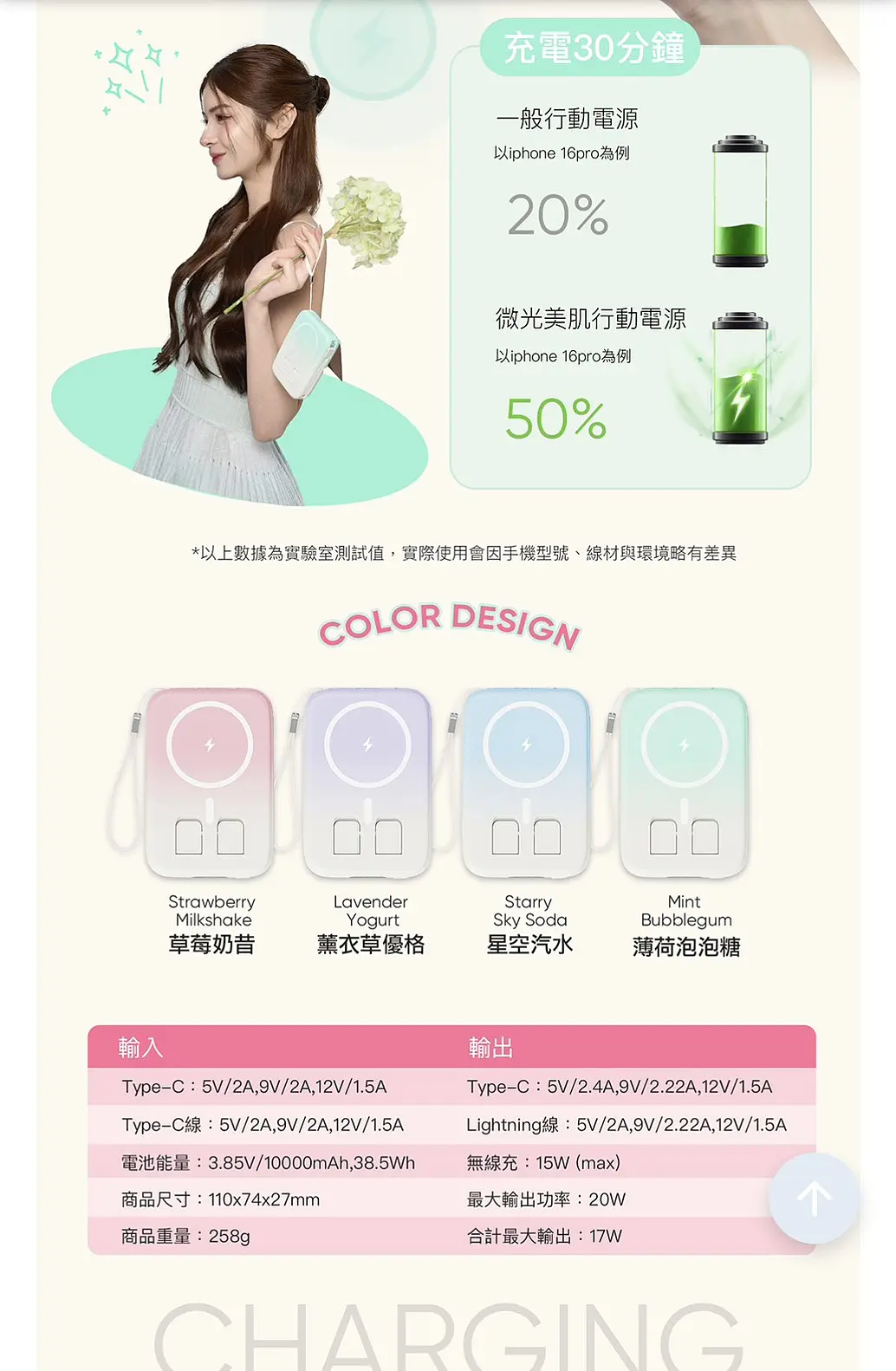 美肌光行動電源